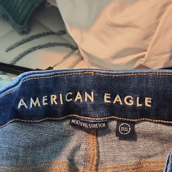 American Eagle Outfitters Blue Curvy Kick Boot Leg Jeans - Picture 2 of 4